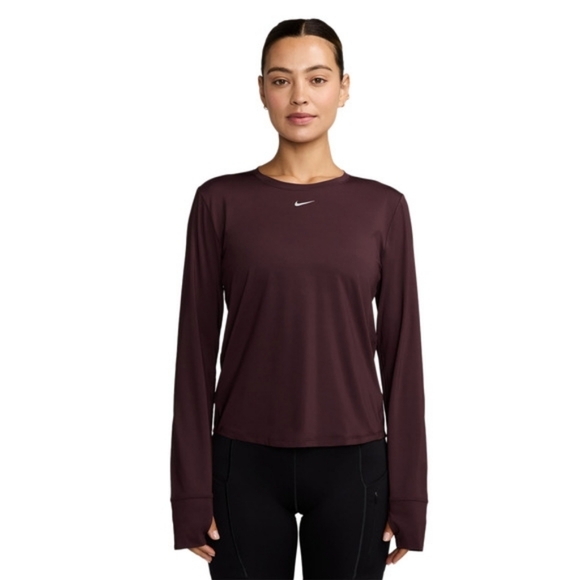 Nike Tops - Nike Dri-FIT One Classic Long Sleeve Training Shirt Burgundy Women’s Medium
